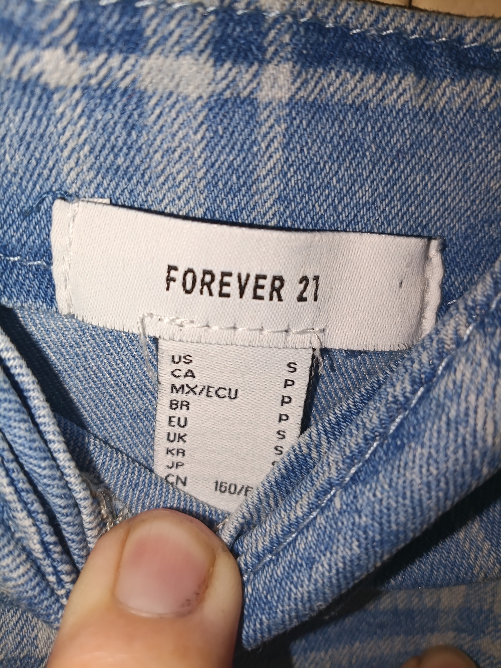 Forever 21 Light Blue Plaid Mini Dress - Picture 6 of 6